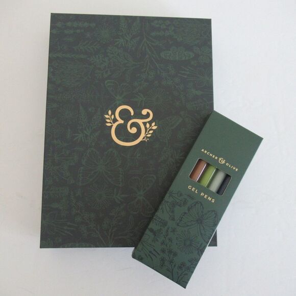 New Archer and Olive Butterfly in Frame Notebook & Set of 5 Gel Pens - Picture 11 of 12